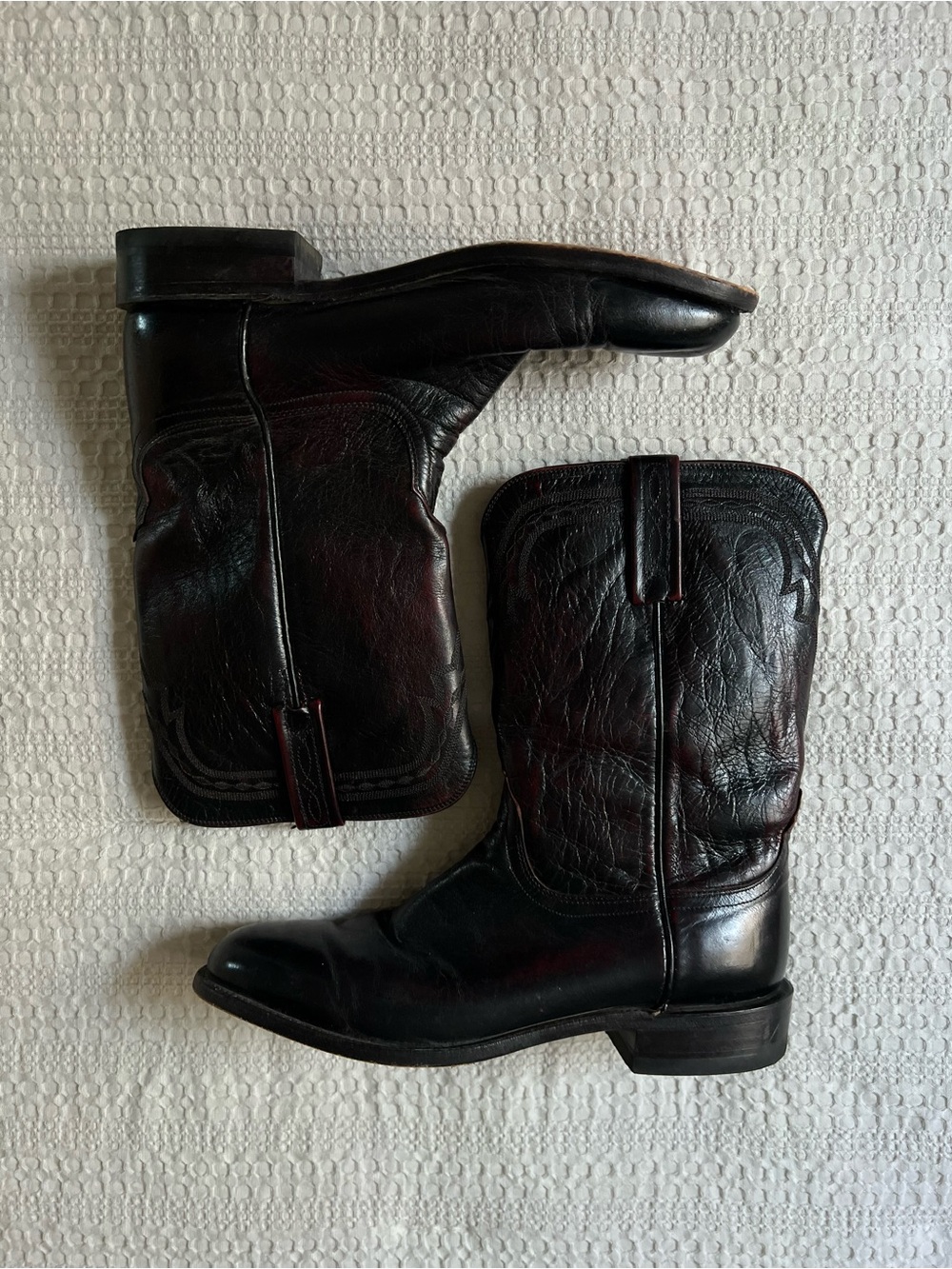 Men's black cherry Lucchese